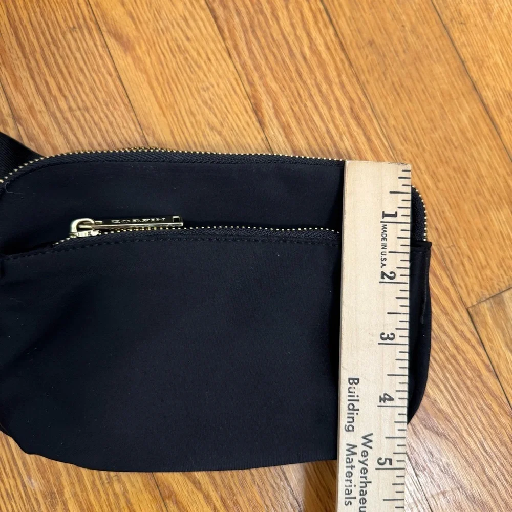 Zorfin Black Belt Bag Crossbody with Gold Accents - Picture 10 of 10